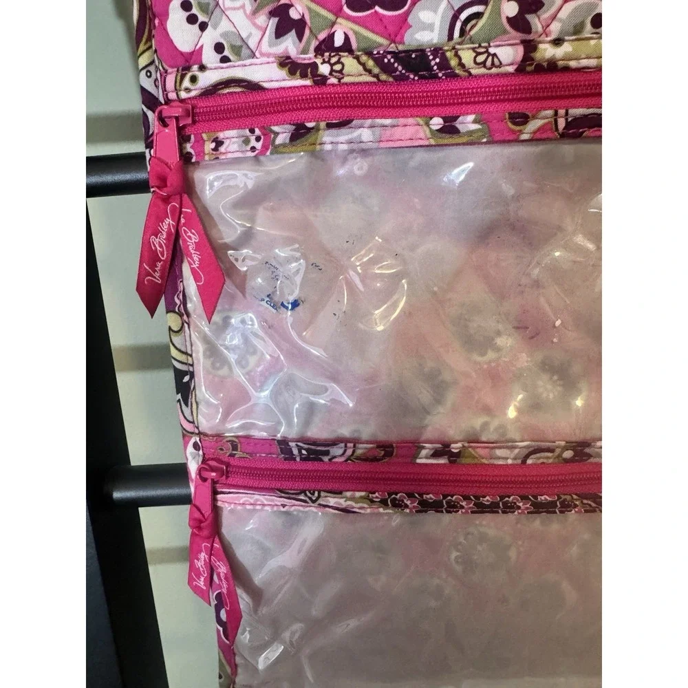 Vera Bradley Very Berry Paisley Hanging Travel Organizer Toiletry Bag Pink Purpl